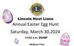 Lincoln Host Lions Annual Easter Egg Hunt