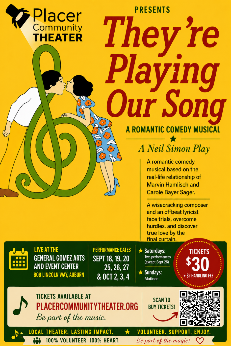 Placer Community Theater Presents “They’re Playing Our Song”